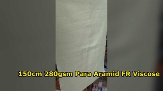 150 cm 280 g / m2 Para aramidowy FR wiskozowo-poliestrowy, ognioodporny materiał na odzież roboczą