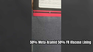 Tkanina podszewkowa o składzie 50% metaaramidu i 50% wiskozy FR