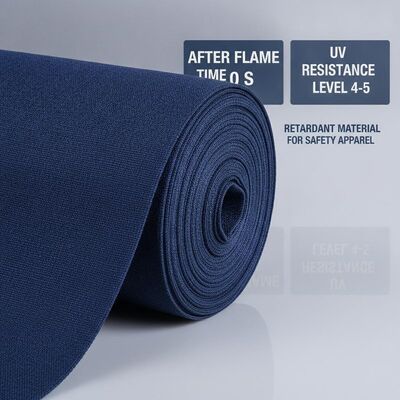 Po czasie płomienia 0 S Navy Blue Meta Aramid Tkanina odporność na promieniowanie UV Poziom 4 5 Materiał opóźniający płomień do odzieży bezpieczeństwa