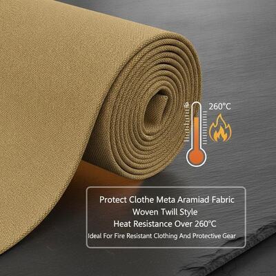 Ochrona odzieży Meta Aramid Tkanina Woven Twill Style Odporność na ciepło ponad 260 stopni Celsjusza Idealny dla odzieży ognioodpornej i sprzętu ochronnego