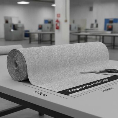 Tkanina ognioodporna o gramaturze 200 g/m2 i szerokości 150 cm, odporna na ciepło, przeznaczona do produkcji odzieży ochronnej i bezpieczeństwa przemysłowego