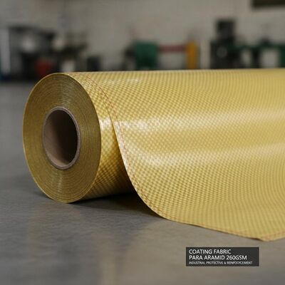 Tkanina powleczeniowa Tkanina paraaramidowa 260GSM Wysoka elastyczność stosowana w przemysłowych urządzeniach ochronnych i rozwiązaniach wzmocnieniowych