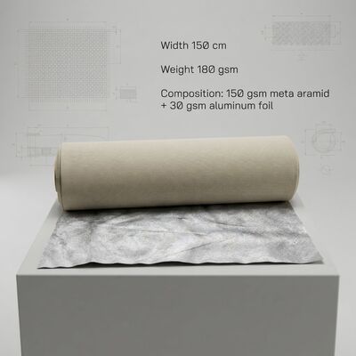Aluminiowa folia meta-aramidowa z odpornością na ciepło, trudnopalna i o niestandardowej długości
